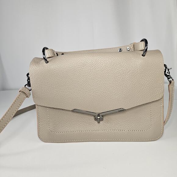 BOTKIER Leather Crossbody Valentina Flap Bag Color Wheat NWOT - Picture 1 of 16